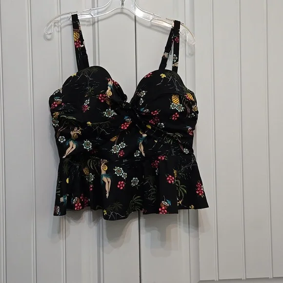 Torrid Hula Girl Tankini Top 2F - Picture 5 of 12